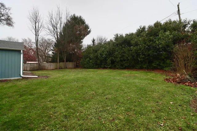 a view of a backyard