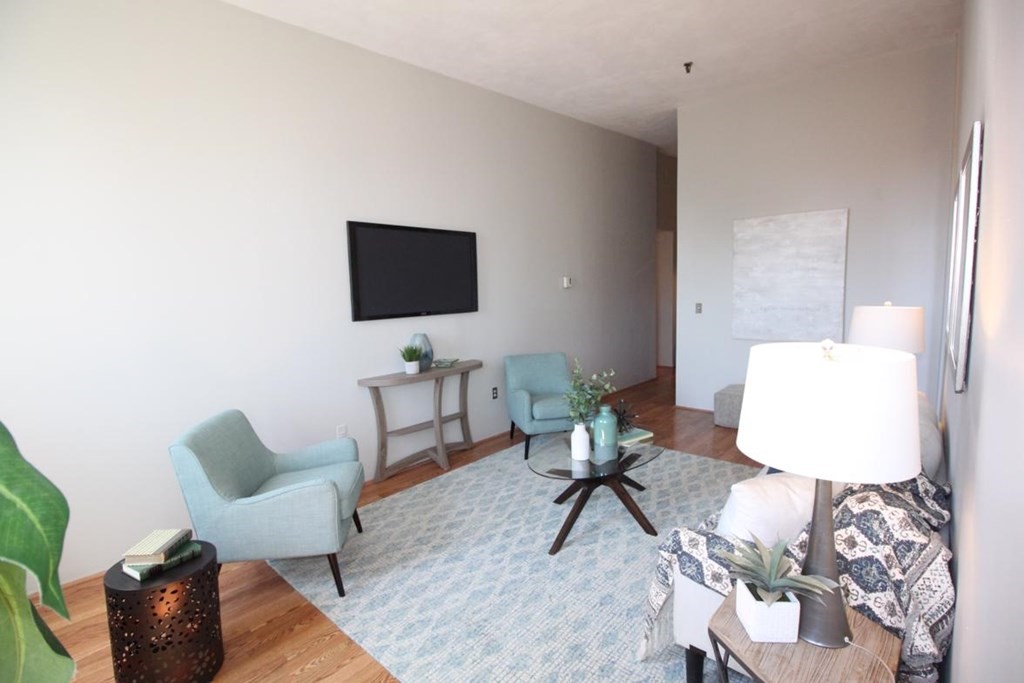 3 Appleton Street, Unit 502 Boston, MA 02116 - Photo 3 of 14 a living room with furniture and a flat screen tv