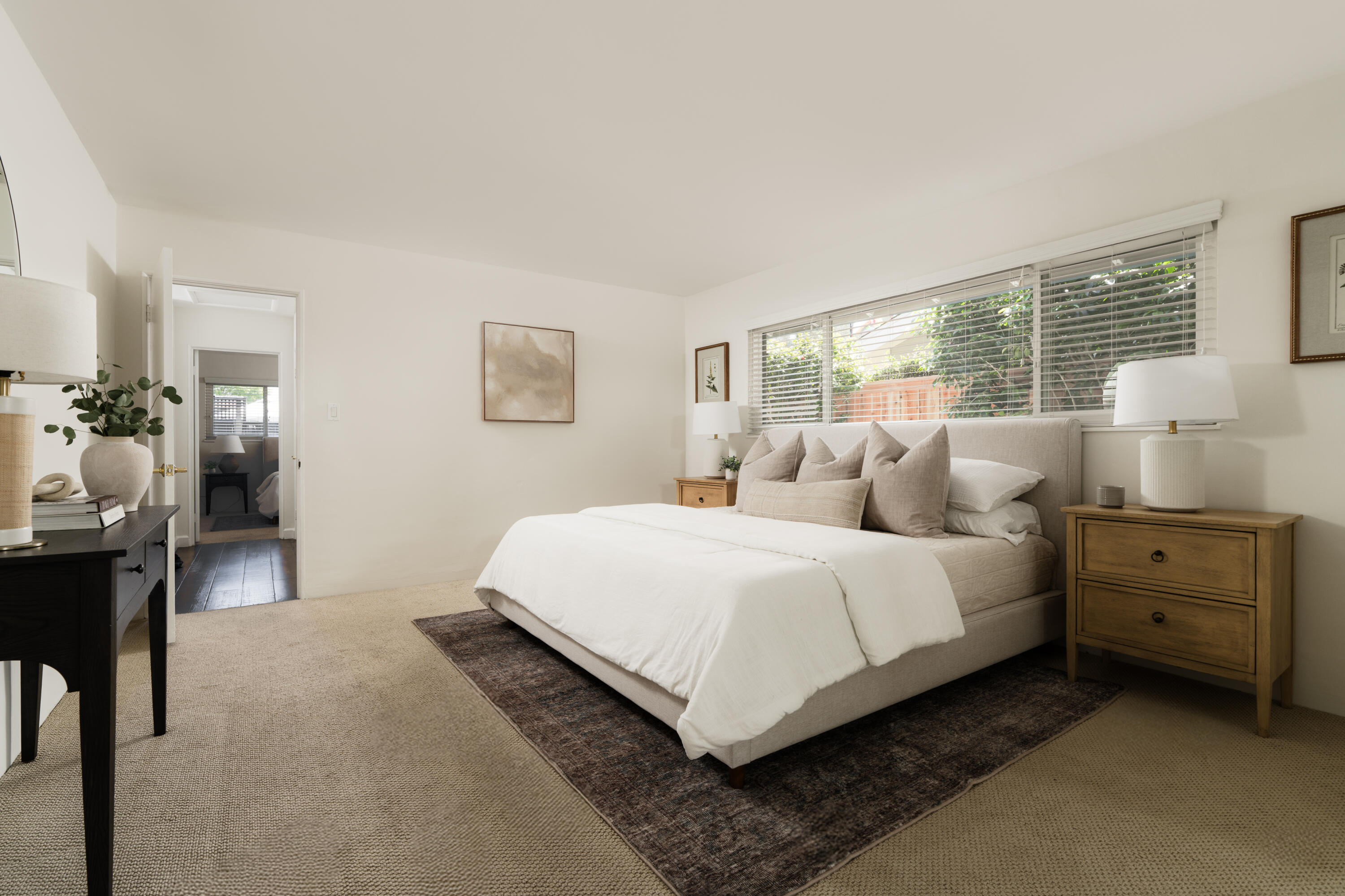 1116 Hill Road Santa Barbara, CA 93108 - Photo 12 of 22 a bed room with a bed and a night stand