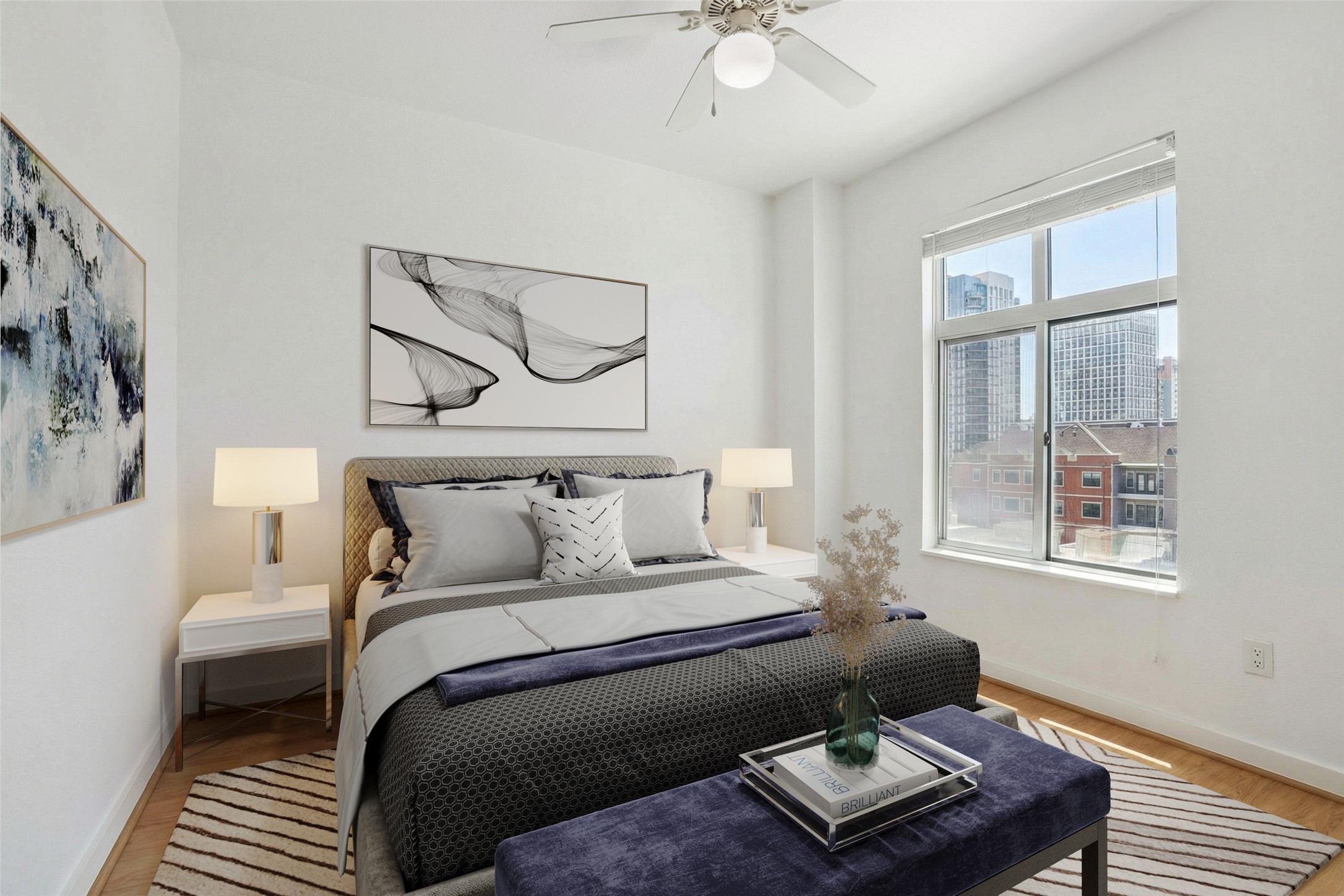 711 West 26th Street, Unit 704 Austin, TX 78705 - Photo 5 of 32 a bed room with a bed and a window