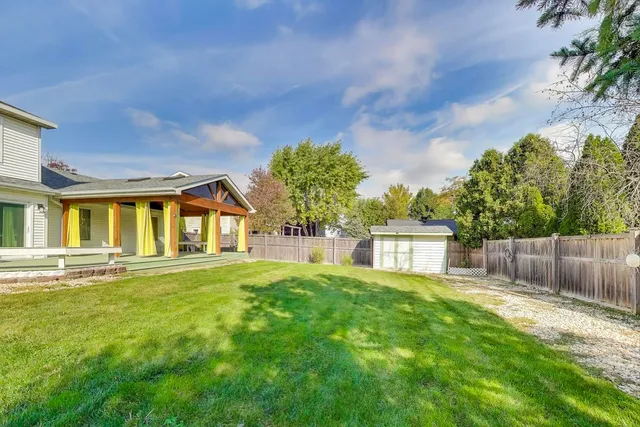 a house view with a garden space