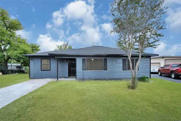 a house that has a tree in front of it