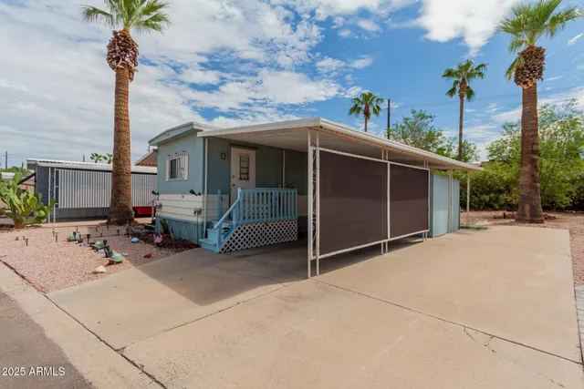 a view of a house with a patio