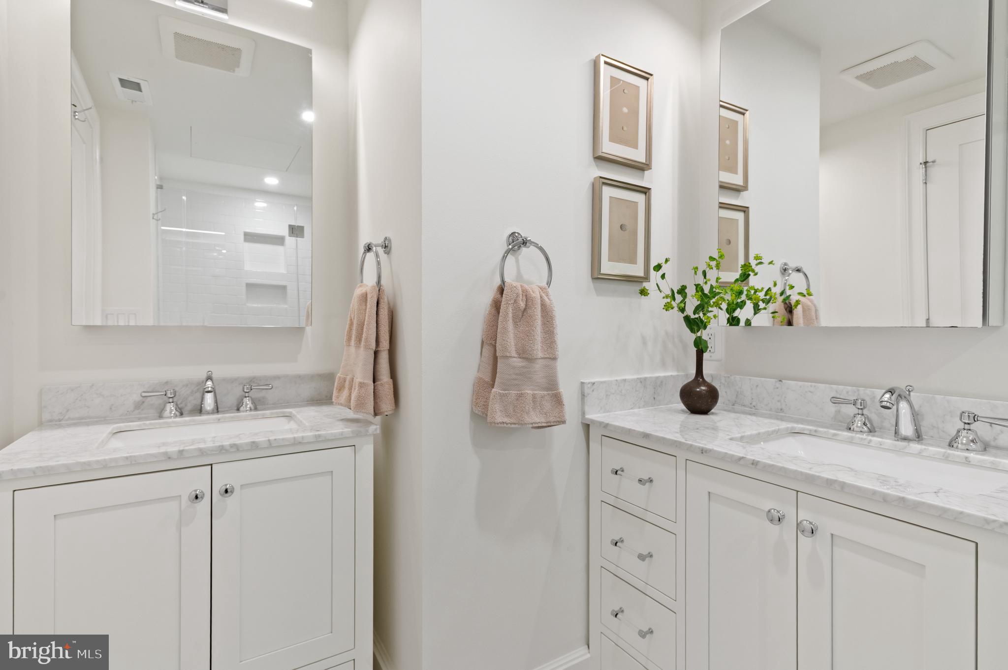 2516 Q Street Northwest, Unit E201 Washington, DC 20007 - Photo 7 of 15 Bathroom w/ Dual Vanities