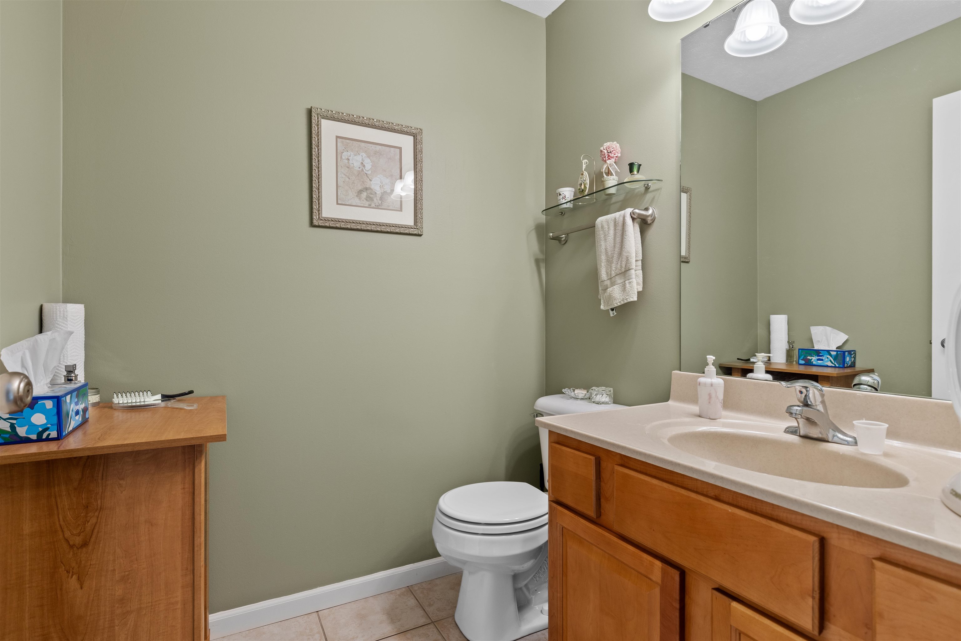 4841 Snowcap Run Loves Park, IL 61111 - Photo 15 of 18 a bathroom with a sink vanity mirror and toilet
