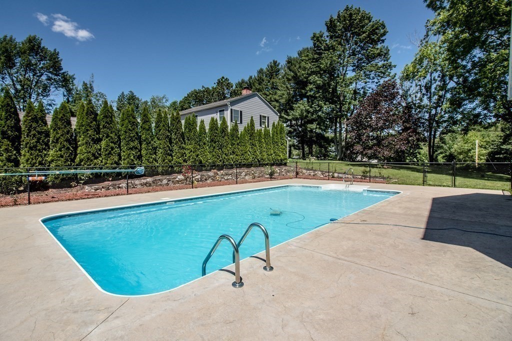 72 Bond Road Charlton, MA 01507 - Photo 23 of 36 a view of swimming pool with a garden and trees
