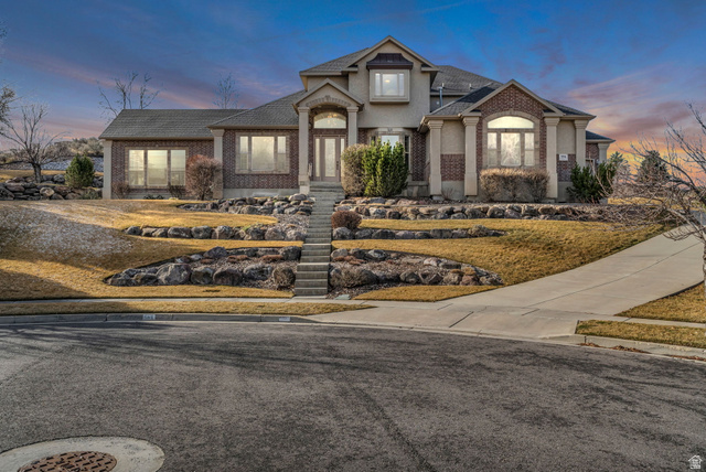 596 South Cascade Court Alpine, UT 84004 - Photo 1 of 1 View of front of property featuring brick siding and a shingled roof