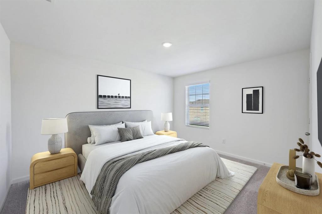 2012 Prairie Lane Melissa, TX 75454 - Photo 12 of 22 a bedroom with a bed and wooden floor