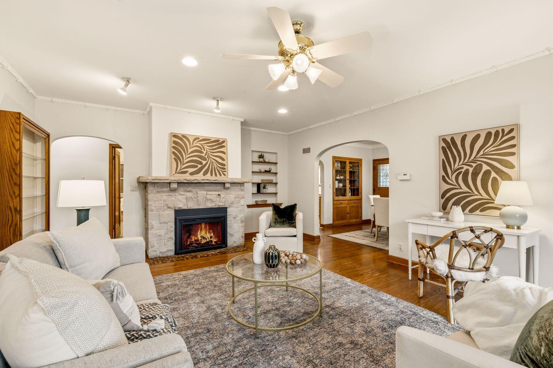 1350 Blue Ridge Boulevard Elm Grove, WI 53122 - Photo 6 of 35 Formal Living with Gas Fireplace