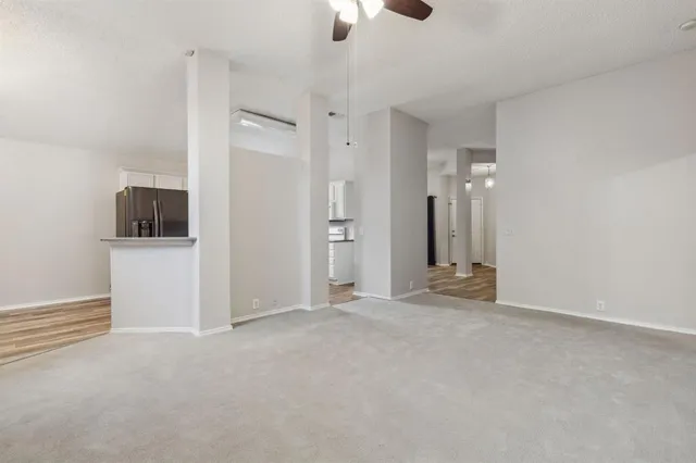 a view of a livingroom with an empty space