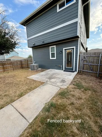 a backyard of a house
