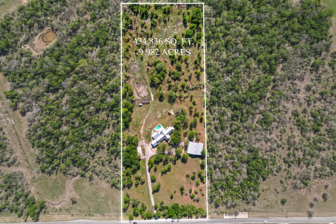 View of rural area with property parcel outlined