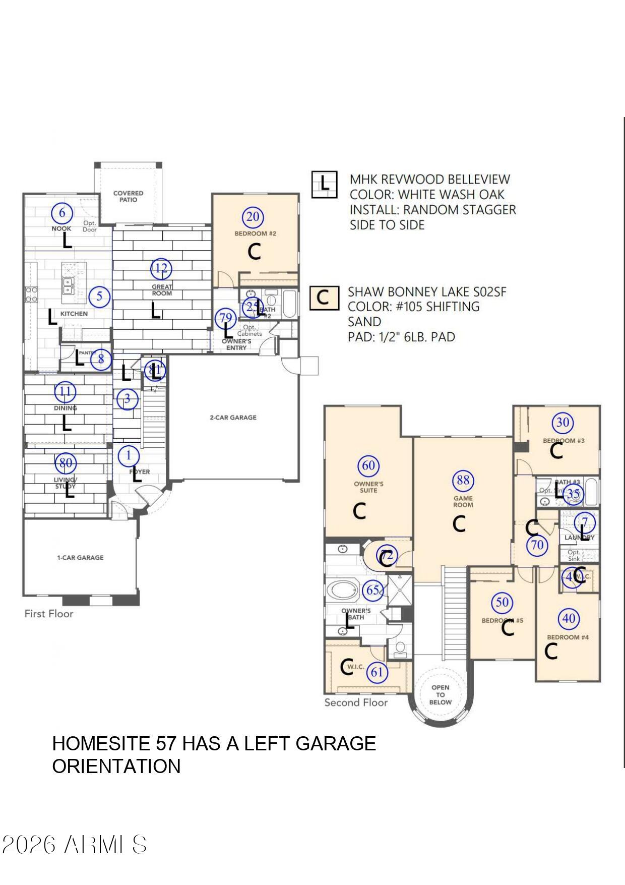 16741 West Ardmore Road Goodyear, AZ 85338 - Photo 30 of 31 INDIGO FLOOR PLAN-HOMESITE 57