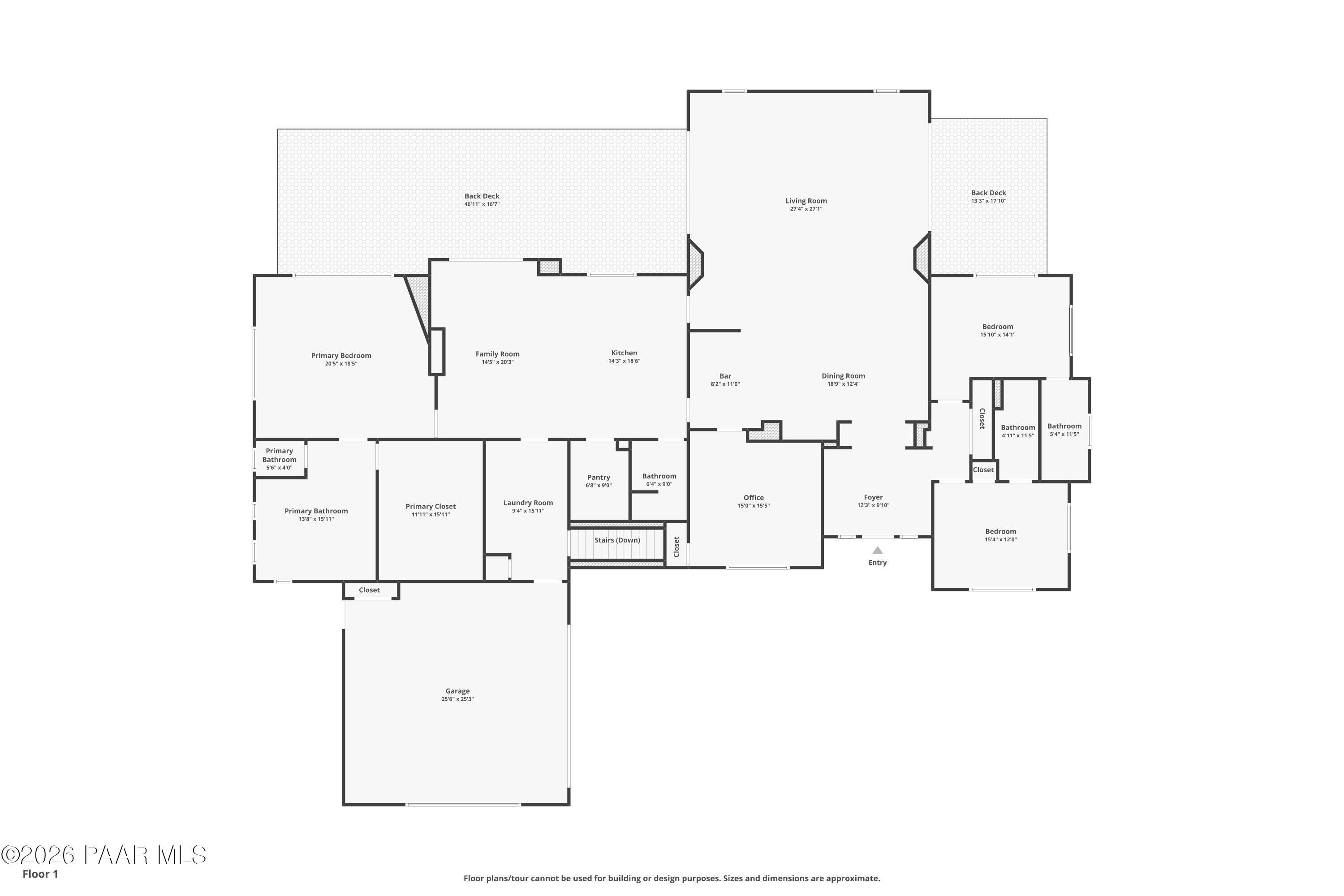 2148 Forest Mountain Road Prescott, AZ 86303 - Photo 61 of 62 Main Level Floor plan