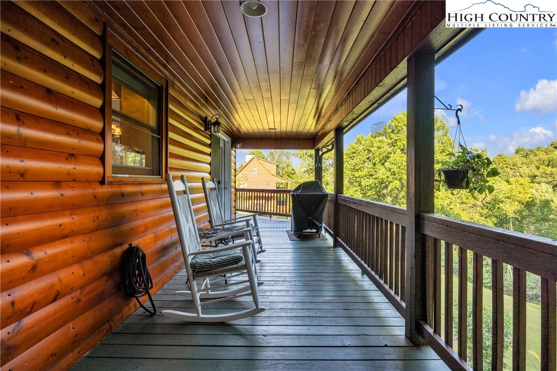 98 New Ridge Lane Piney Creek, NC 28663 - Photo 41 of 50 a view of patio with wooden floor