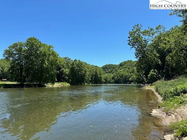 a view of a swimming pool with a garden and trees