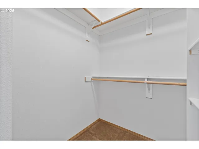 a view of small space with racks on the wall