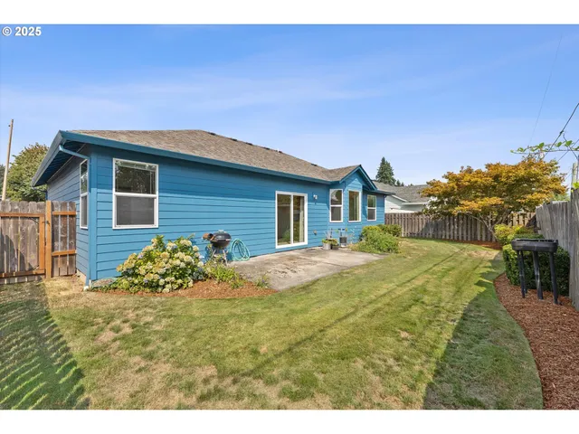a house view with a garden space
