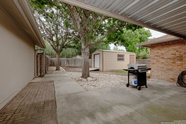 a view of a house with a patio