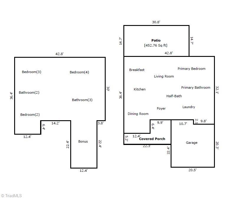 2324 Primrose Court Elon, NC 27244 - Photo 50 of 50 Floorplan