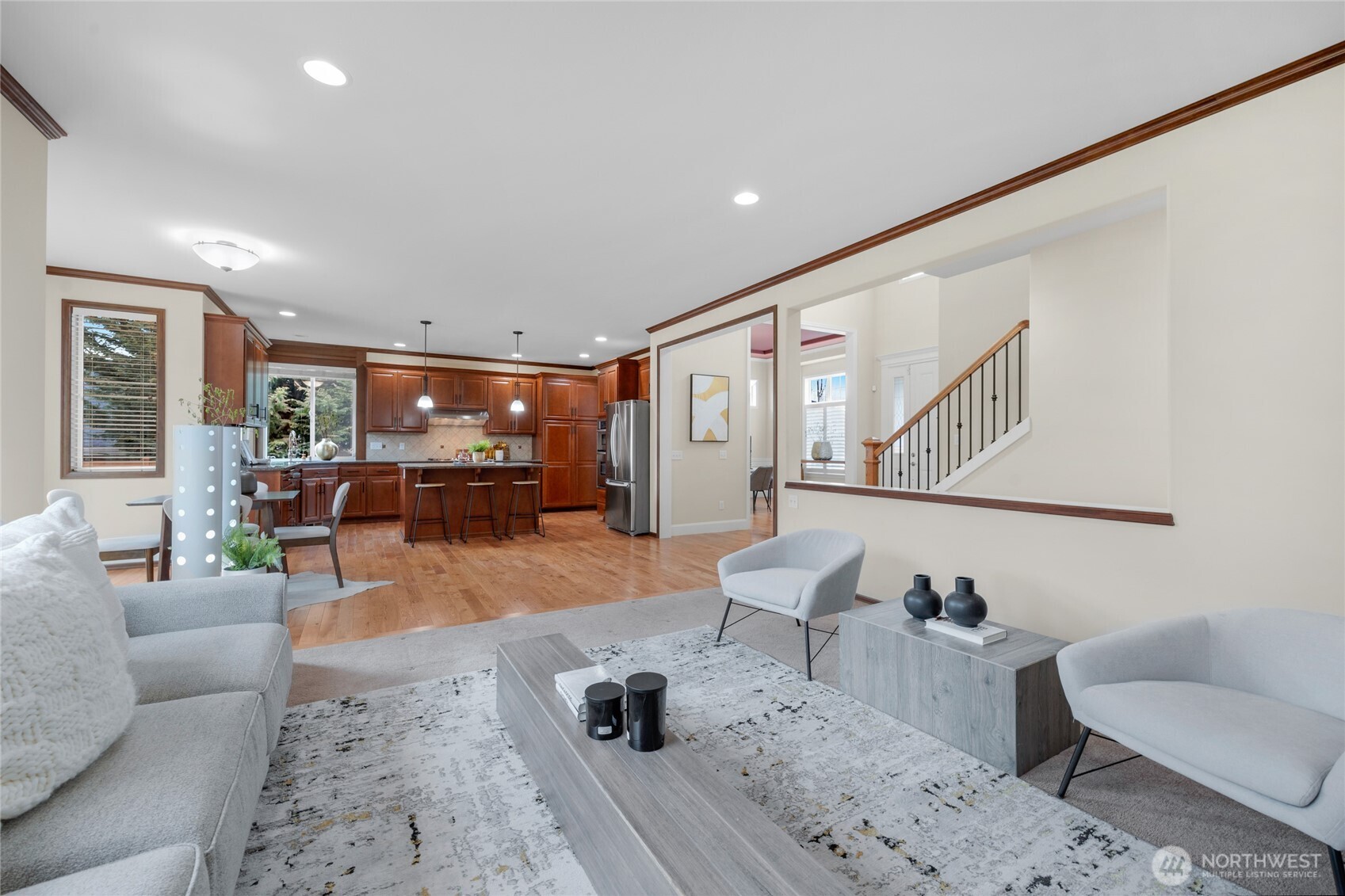 4326 221st Street Southeast Bothell, WA 98021 - Photo 9 of 34 a living room with furniture and wooden floor