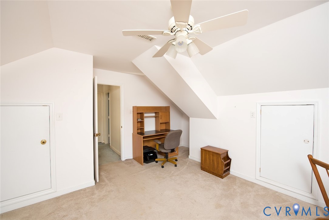 2308 Pleasant Run Drive Henrico, VA 23238 - Photo 25 of 33 Carpeted home office with lofted ceiling and a cei