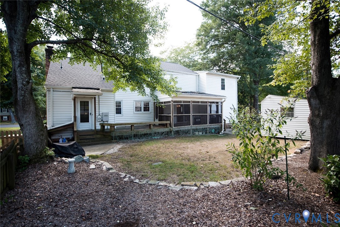 2308 Pleasant Run Drive Henrico, VA 23238 - Photo 28 of 33 Rear view of property with a chimney, a shingled r