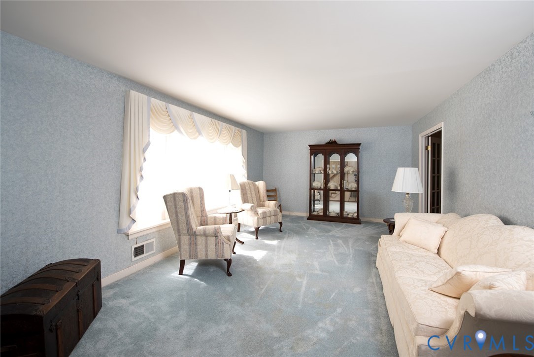 2308 Pleasant Run Drive Henrico, VA 23238 - Photo 7 of 33 Sitting room with carpet flooring and wallpapered