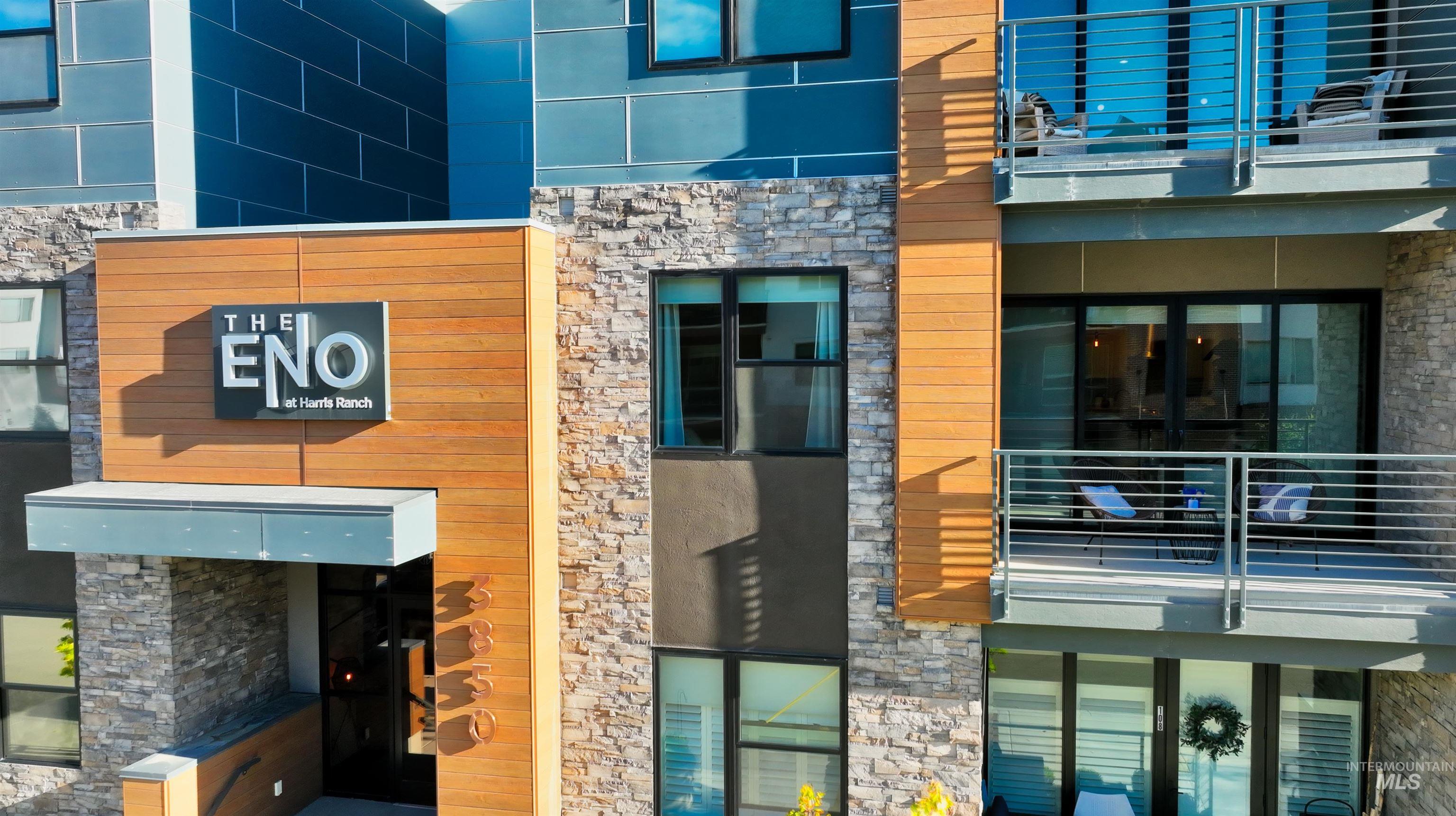 Exterior view of stone siding