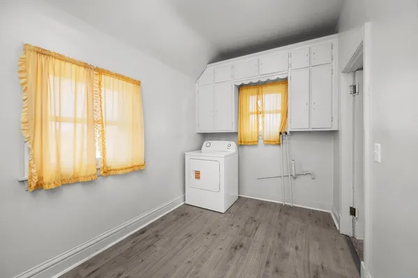 a view of walk in closet with window