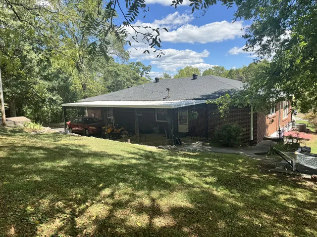 a backyard of a house