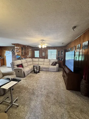 a view of a hallway with workspace