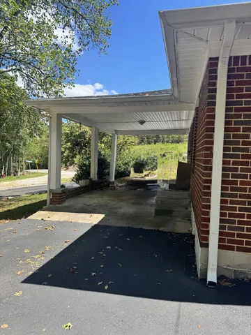 a view of an outdoor space and a street view
