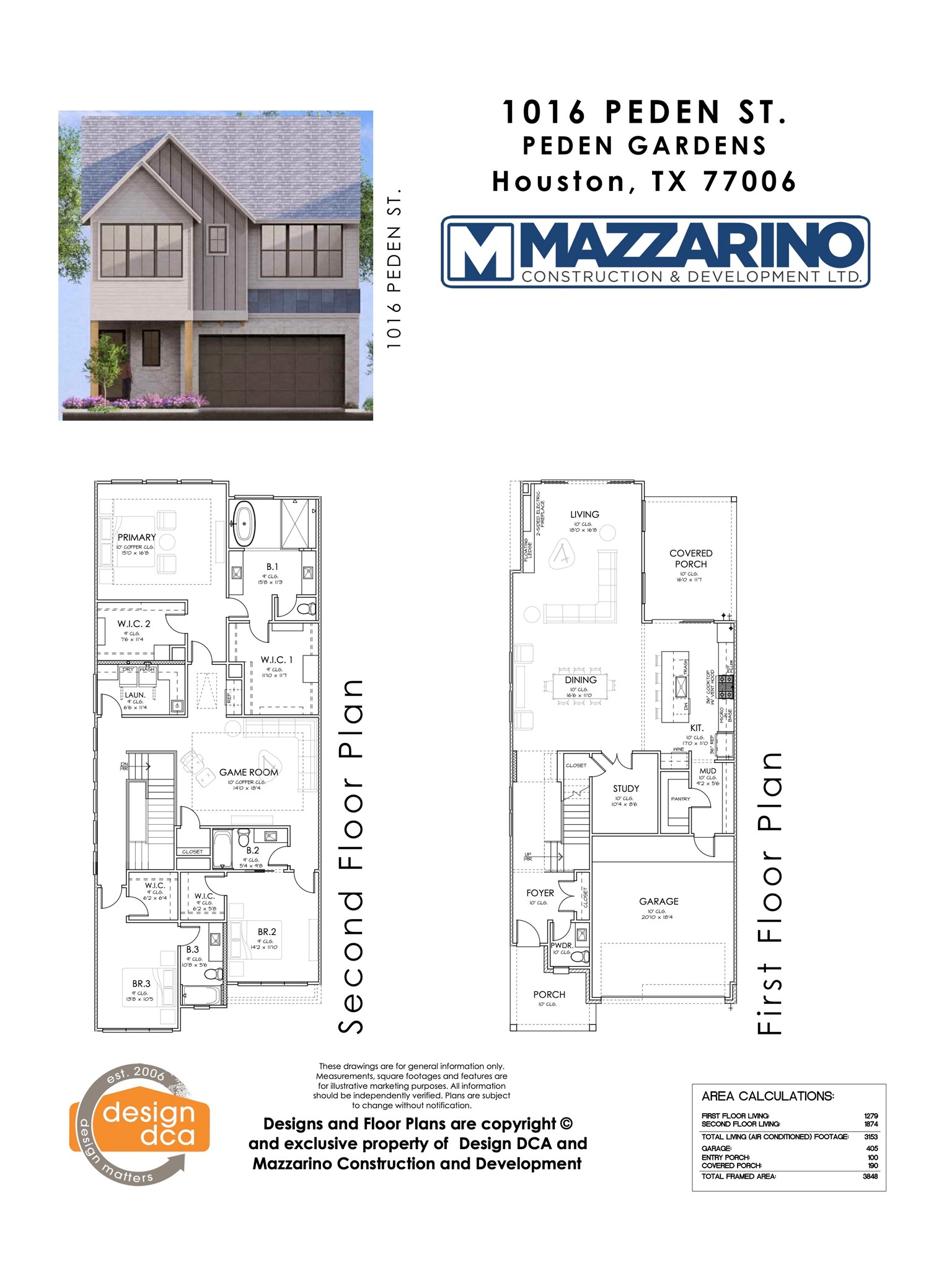 1016 Peden Street Houston, TX 77006 - Photo 45 of 45 Please be aware that these plans are the property of the architect/builder designer that designed them not DUX Realty, Mazzarino Construction or 1014 PEDEN LLC and are protected from reproduction and sharing under copyright law. These drawing are for general information only. Measurements, square footages and features are for illustrative marketing purposes. All information should be independently verified. Plans are subject to change without notification.