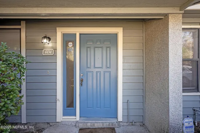 a view of front door