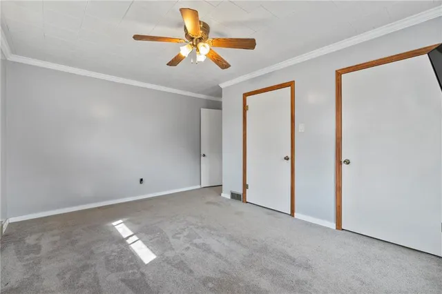 a house with trees in front of it