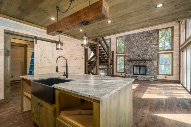 a view of a hallway with washer and dryer