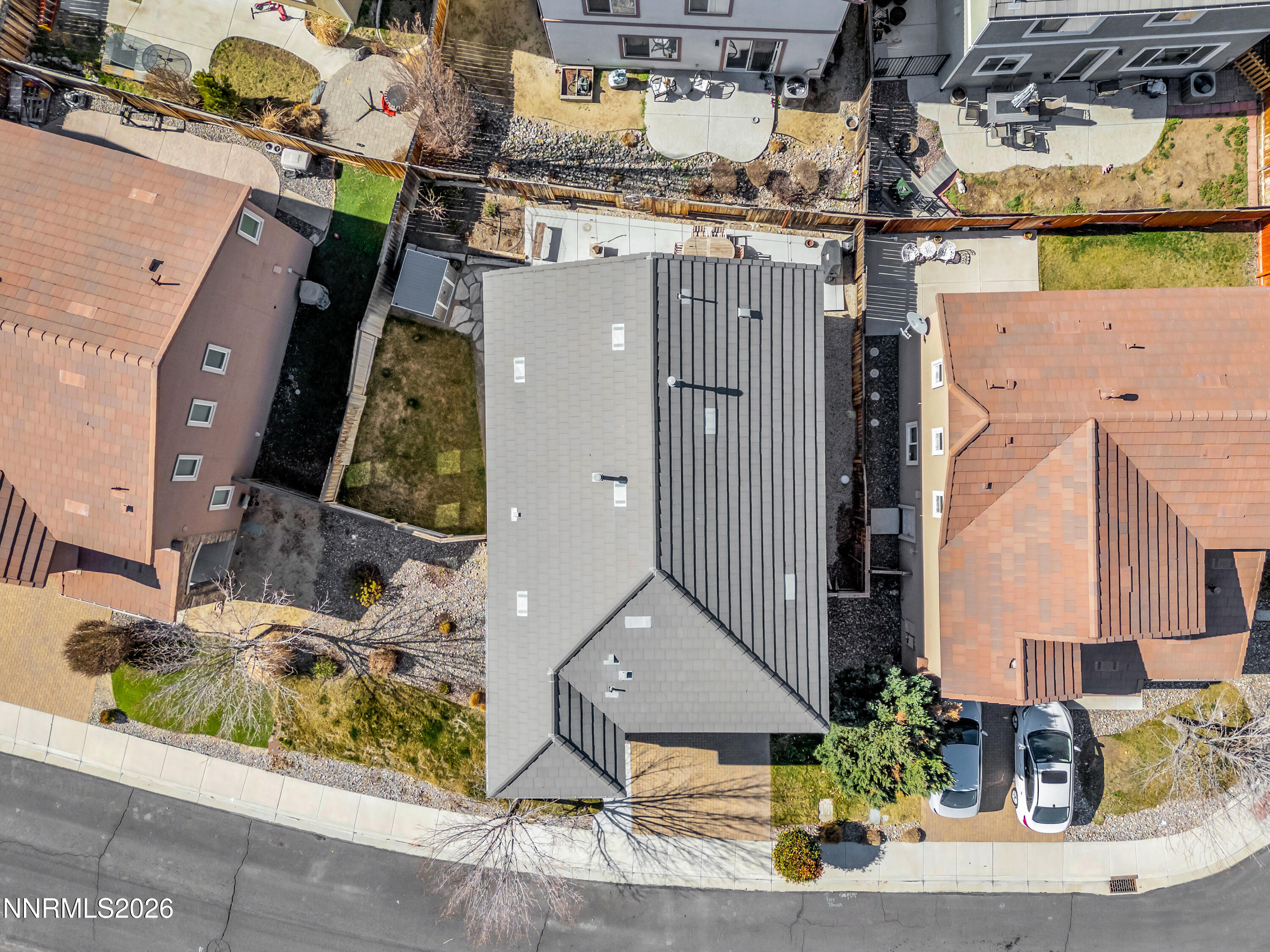 2085 Black Sand Drive Reno, NV 89521 - Photo 31 of 37 an aerial view of a house with a yard and potted plants