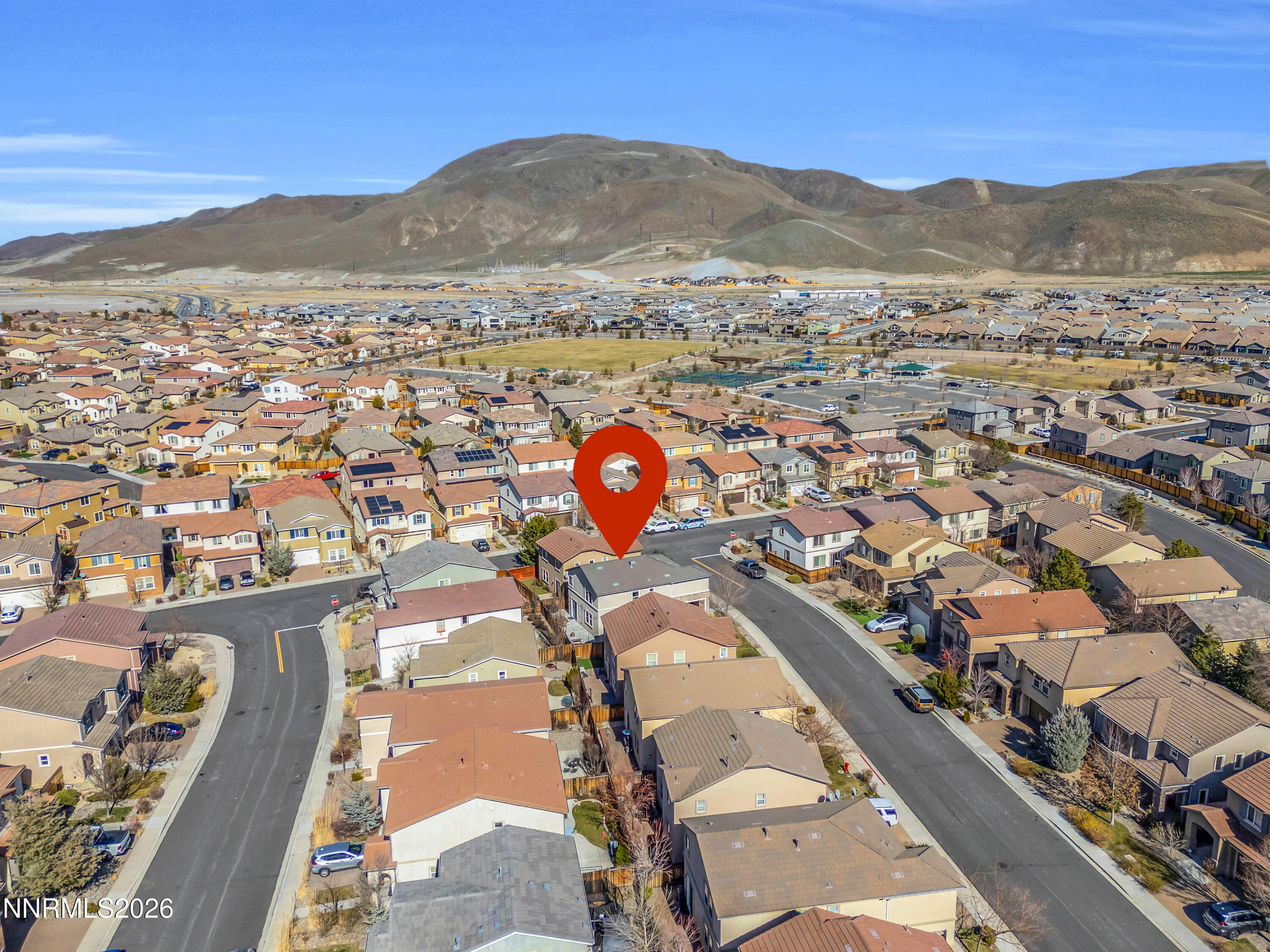 2085 Black Sand Drive Reno, NV 89521 - Photo 34 of 37 an aerial view of residential houses and outdoor space
