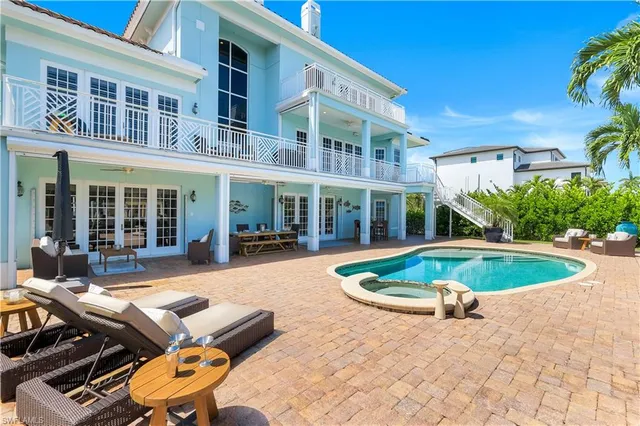 a view of outdoor space yard swimming pool and patio