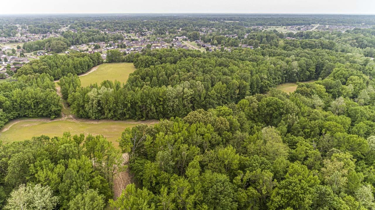 Meade Lake Road Atoka, TN 38004 - Photo 7 of 12 Aerial view of property's location with a heavily wooded area