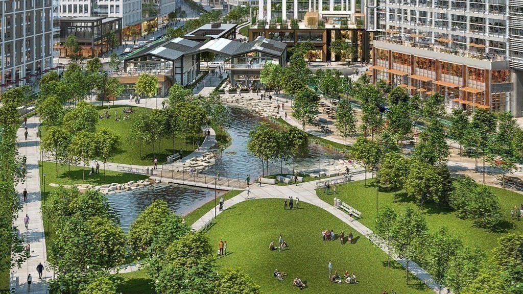 2 Earhart Street, Unit 324 Cambridge, MA 02141 - Photo 30 of 42 an aerial view of residential house with outdoor space and swimming pool