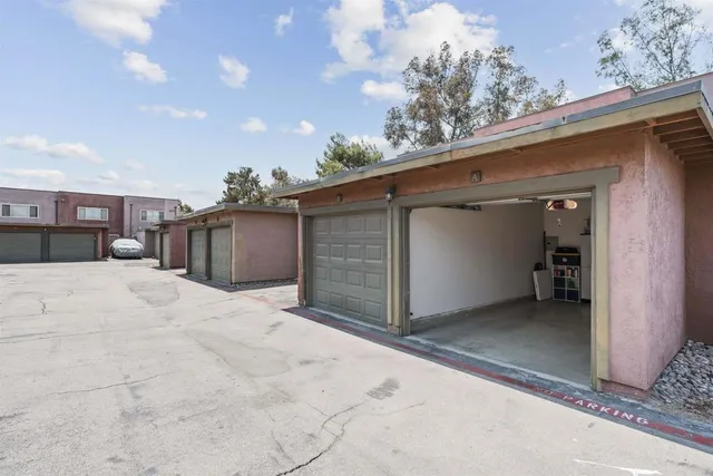 a view of a house with a garage