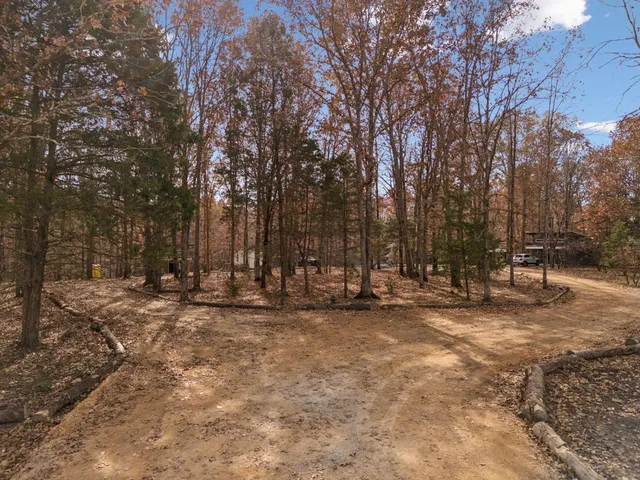 a living room with furniture and a lamp