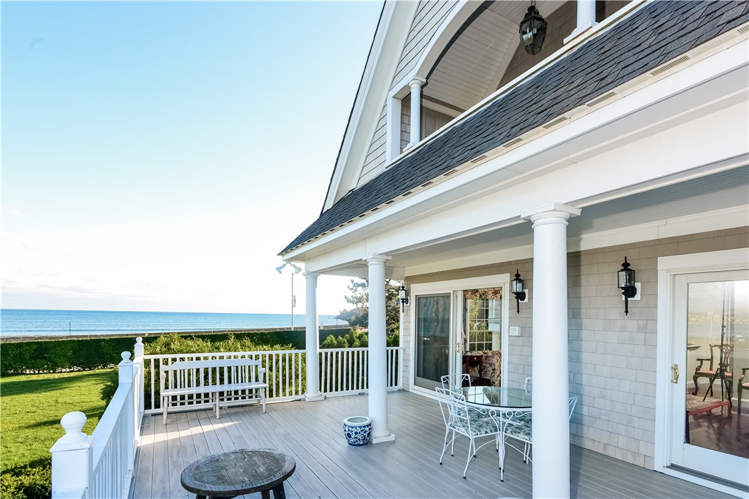 191 Old Beach Road Newport, RI 02840 - Photo 5 of 41 Deck - Ocean view with two sliders to open living area.