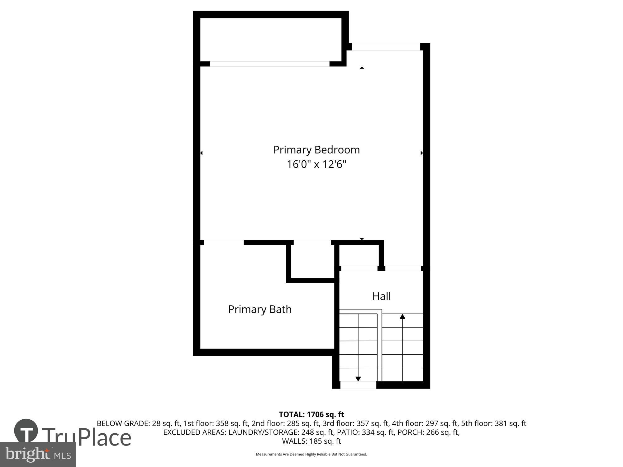 431 N Street Southwest Washington, DC 20024 - Photo 100 of 101 Spacious primary suite layout blueprint.