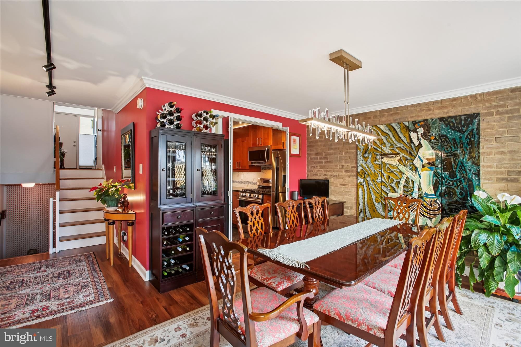 431 N Street Southwest Washington, DC 20024 - Photo 20 of 101 Elegant dining space with vibrant decor.