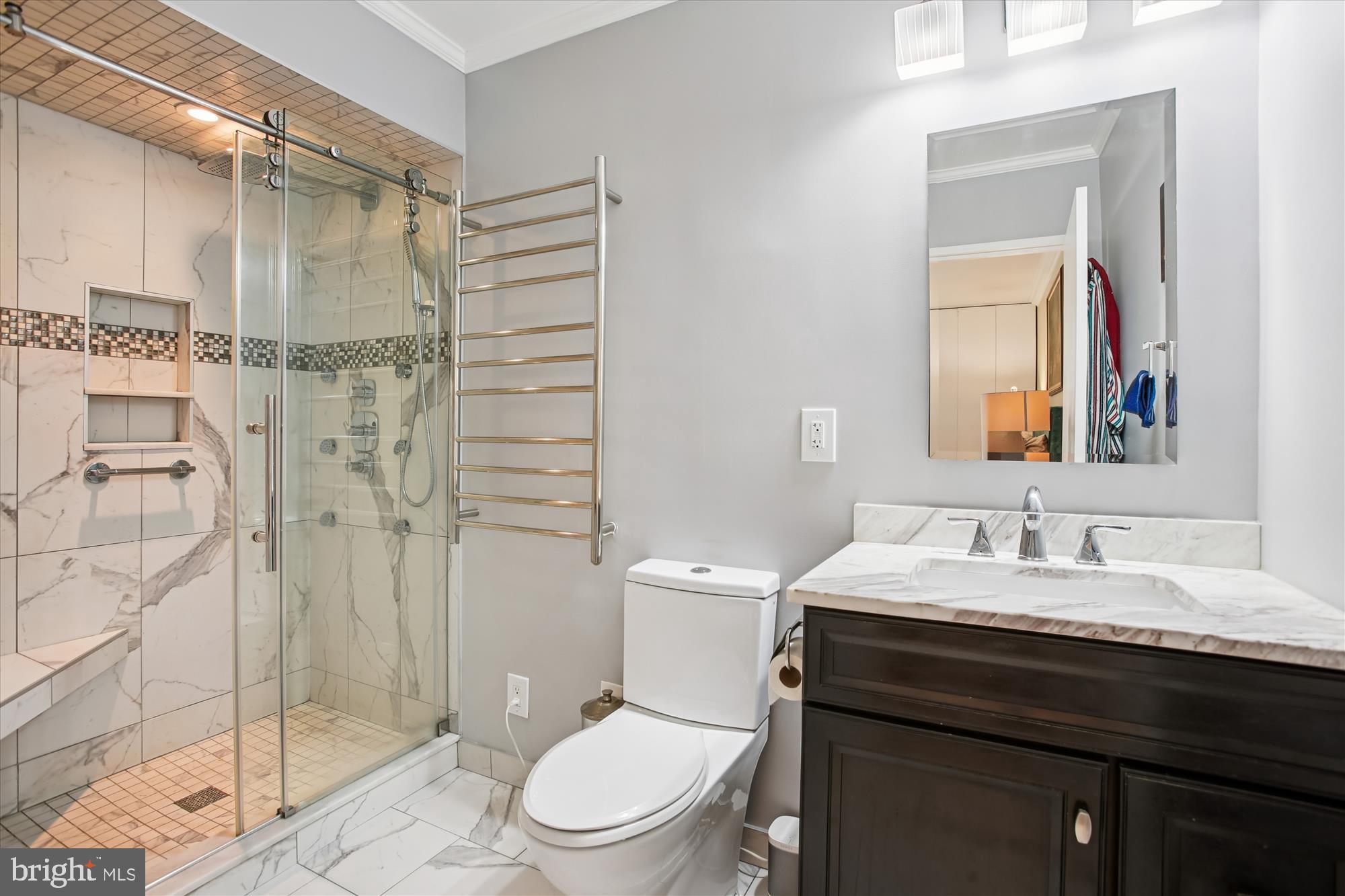 431 N Street Southwest Washington, DC 20024 - Photo 42 of 101 Sleek modern bathroom with elegant finishes.