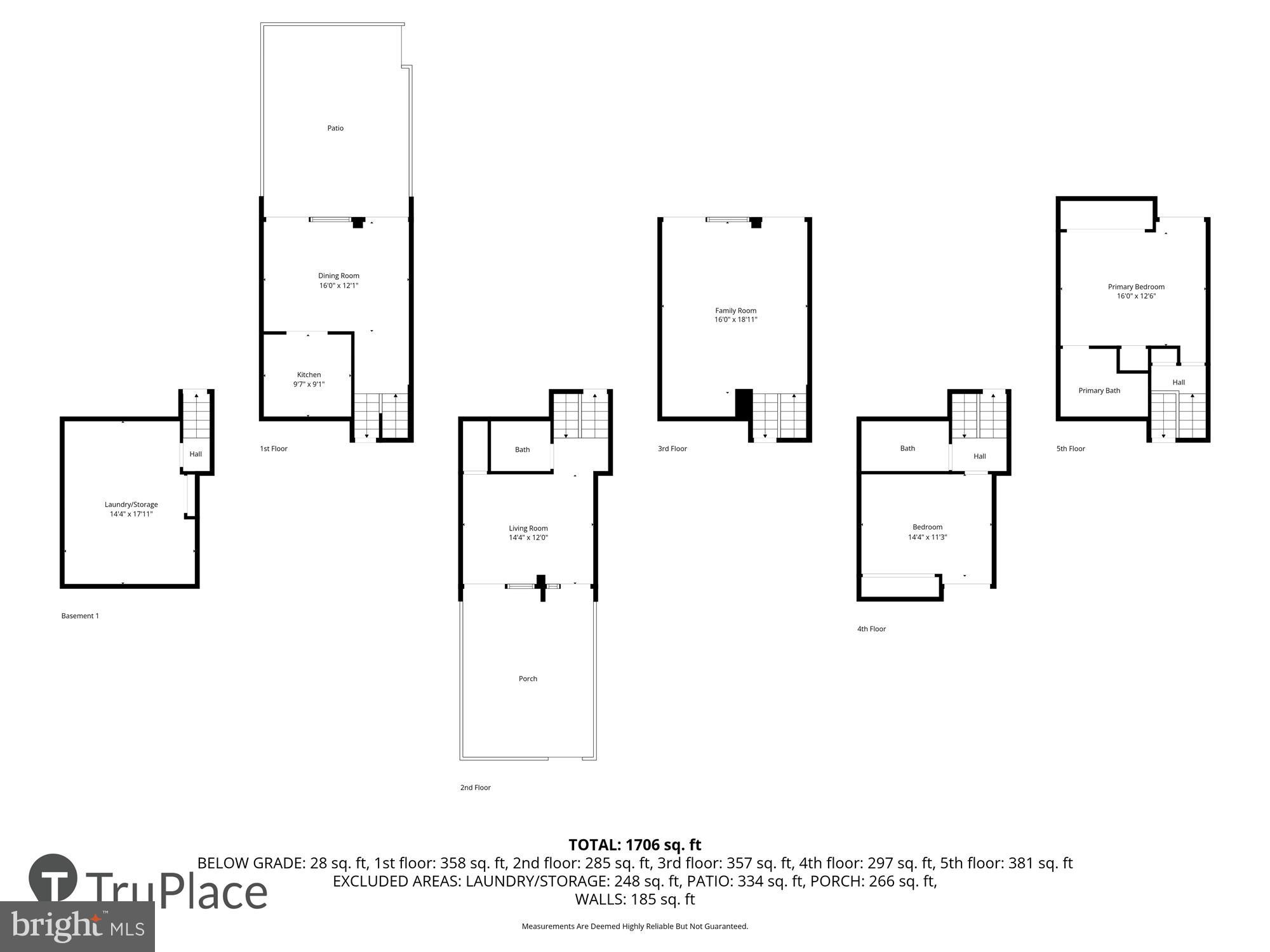 431 N Street Southwest Washington, DC 20024 - Photo 101 of 101 Spacious multi-level floor plan layout.