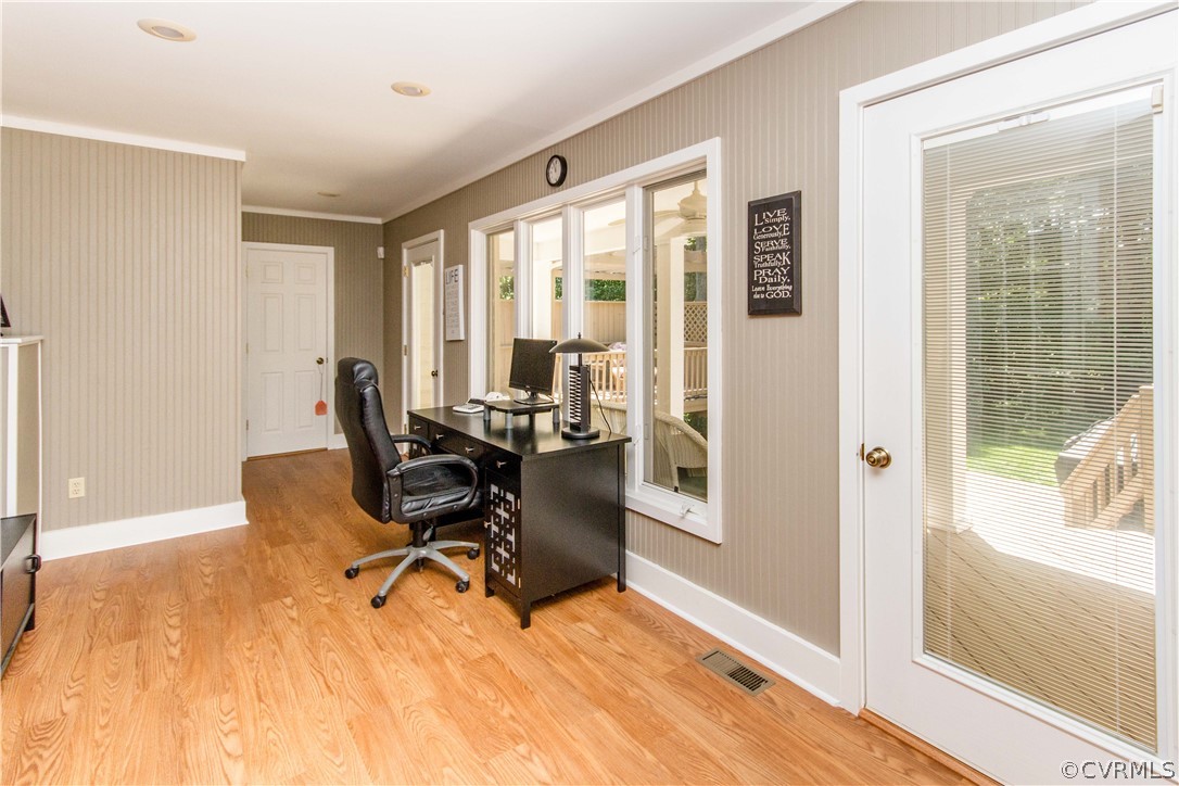 4017 Hidden Valley Road Chester, VA 23831 - Photo 39 of 50 a view of a workspace with furniture and a window